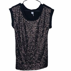 Studio Y Sequin Knit Top Size Small